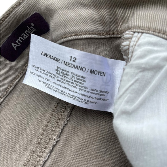 Gloria Vanderbilt women’s size 12, Amanda Taupe Jeans - Picture 3 of 6